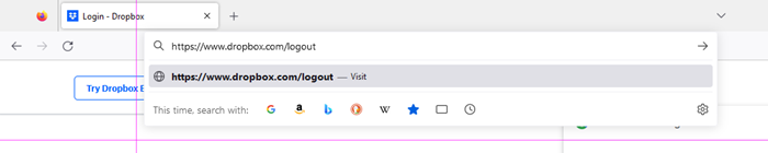 The shortcut for logging out in multi-level windowing