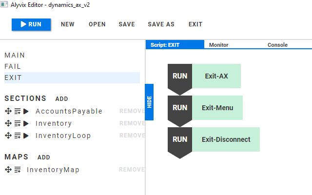 Exit and fail scripts