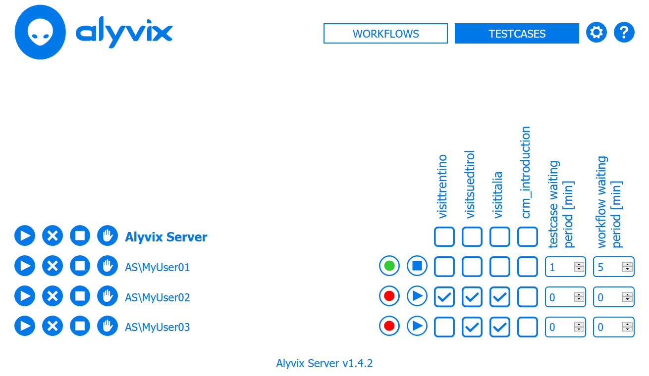 Workflows page screenshot